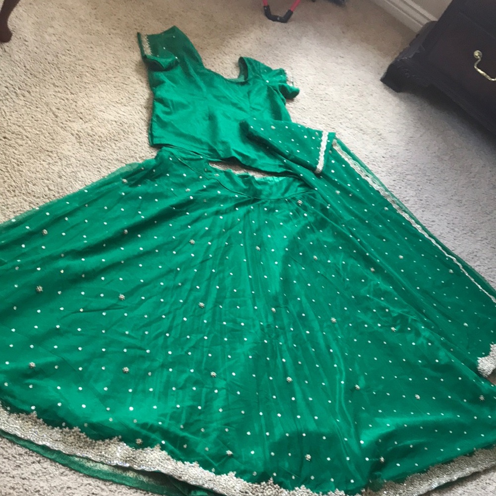 Gently UsedNet lahanga kurti with dupatta